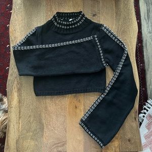 Zara cropped black sweater